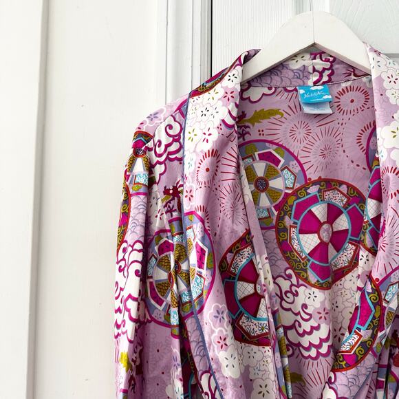 Nick & Nora Silk Purple Eastern Asian Inspired Dragon Chinese New Year Robe S/M - Picture 2 of 11